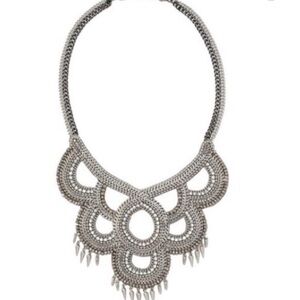 Stella & Dot Intricate Silver Necklace